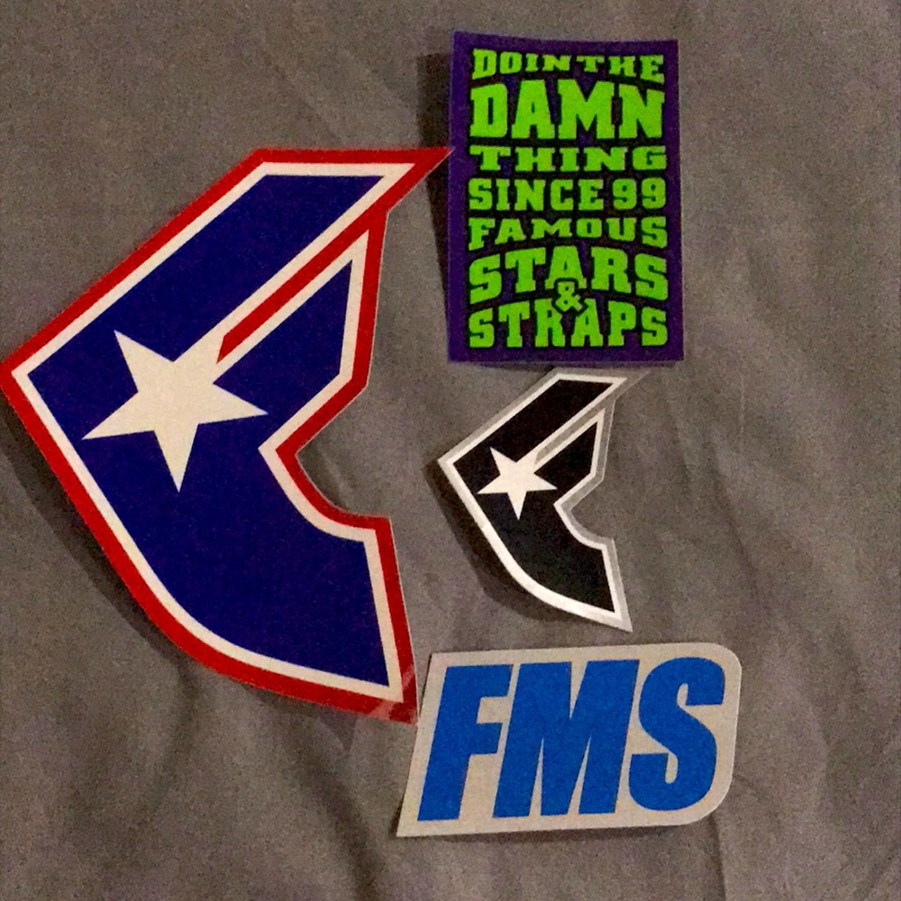 FAMOUS STARS & STRAPS 4 Stickers Assortment  combo
